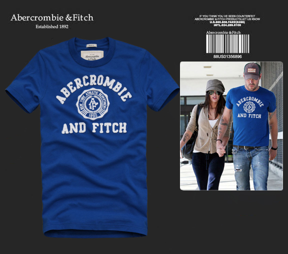 Abercrombie Fitch Hombres De Cuello Redondo Con Gente Fotos Corto Remera AF5668 Abercrombie Fitch Hombres De Cuello Redondo Con Gente Fotos Corto Remera AF5668